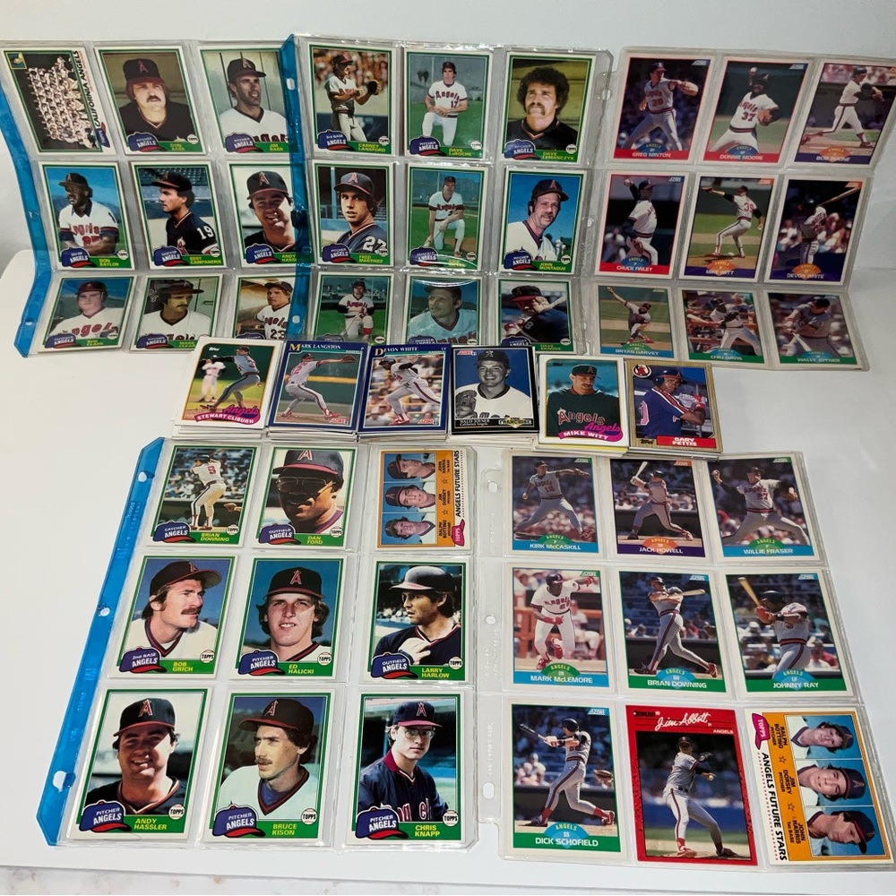 CALIFORNIA ANGELS MLB Baseball Cards 1981-94, Topps Score Fleer..Lot Of ~180